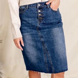 the main street exchange haven denim skirt